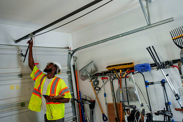 Professional Garage Door technician working in Westwood, KS